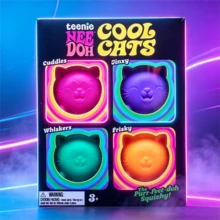 1pc Cat-Shaped Stress Relief Squeeze Toy, Soft Rubber Venting Toy, Popular Stress Relief Gadget, Cute Stress Relief Toy, Leisure Item, Soft Elastic Slow Rebound Hand Feel, Kneading Stress Relief, Super Healing, Suitable For Office And Home, Cute Cat Appearance, Adorable And Eye-Catching, High Visual Appeal, Bright And Colorful, Style, Can Be Played For Stress Relief Or Used As Desktop Decoration - Multicolor - View 4