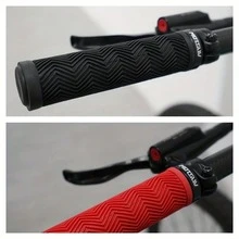 MOTSUV 1 Pair Mountain Bike Handlebar Grips, Single-Sided Lock-On Rubber Hand Grips, Anti-Slip Durable Dual-Channel Rubber - Multicolor - View 6