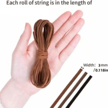 WGRXIRANYKM 5/10/20M Korean Velvet Leather Cord Double-Sided Velvet DIY Handmade Jewelry Accessories Woven Bracelet Necklace Rope - Korean Wool Yarn - View 4