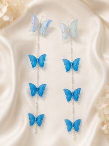 2pcs Fairy Butterfly Pearl Hair Clips, Daily Matching Dopamine Hair Accessories - View 1