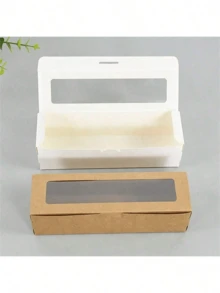 5pcs Transparent Window Gift Boxes, Suitable For Party Favors, Weddings, Birthdays, Holiday Celebrations, Sturdy Cardboard With Clear Lid, Elegant Gift Boxes - Multicolor - View 5