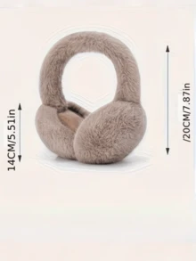 2pcs Winter Ear Warmers, Thickened Plush Ear Muffs - Foldable & Storable Warm Cute Windproof Ear Covers, Suitable For Men And Women - Multicolor - View 2