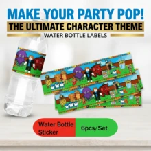 Roblox 6/12入 5x21cm 水壺貼紙 軟橡膠禮品，適用房間裝飾、生日、日、畢業、嘉年華派對，可用於手機殼、背包、行李箱、居家裝飾、辦公室裝飾、節日用品 - Steal a Brainrot Water Bottle label - 查看 2