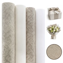 4pcs 4-Color Embossed Solid Color Wrapping Paper, Premium Cool & Warm Tone White Series Wrapping Paper, 44.5*76.2cm (17.5*30in), 120g Thickened Matte Premium Christmas Gift Wrapping Paper, Suitable For DIY Bouquets, Gift Boxes, Birthdays, Weddings, Parties And Holiday Packaging - SY-eFGH - View 11