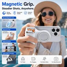 Magnetic Smartphone Camera Grip Handle, Portable One-Hand Phone Stabilizer Holder For Video Recording, Vlogging, Travel Photos, Outdoor Shooting & Content Creation - View 2