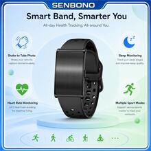 SENBONO New Fashion Smart Bracelet, With Heart Rate Monitoring, Blood Oxygen Monitoring, Sleep Monitoring, Multiple Sports Modes, Step Counting Function, Lightweight And Fashionable, Unisex, Compatible With Phones, Perfect Gift For Women And Men - View 10