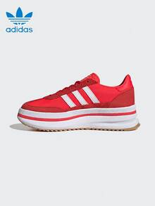 Adidas Clover Women's SL 72 STACK Classic Platform T-Toe Sneakers - Red and White - View 2