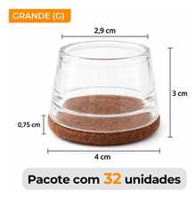 Protetor De Cadeira 16/32 Peça Silicone Móveis Pé De Mesa Qu Quadrado Médio 32 Unidades - Redondo Grande 32 Unidades - Visão 9