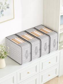 Home Clothing Storage Bag, Foldable Household Storage Organizer For Home Organization, Clothes, Blankets, Sweaters, Bedding, Bedroom, Pillows And Closet Organizer - Multicolor - View 2