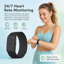 SENBONO New Fashion Smart Bracelet, With Heart Rate Monitoring, Blood Oxygen Monitoring, Sleep Monitoring, Multiple Sports Modes, Step Counting Function, Lightweight And Fashionable, Unisex, Compatible With Phones, Perfect Gift For Women And Men - View 2