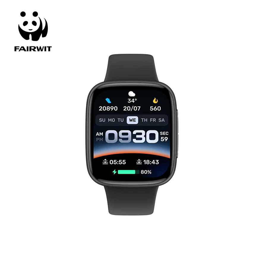 PANDA GTX20 Multi-Function Smart Watch, 1.85-Inch HD Screen, Pedometer, Multiple Sports Modes, Sleep Monitoring, Music Control, Remote Camera, DIY Watch Face, Stopwatch, Alarm, Calendar, Calculator, Bluetooth Calling, Message Notification, Suitable For Gifts/Sports/School And More