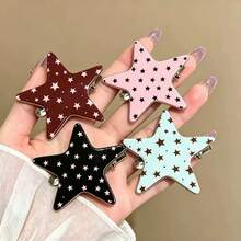 2pcs New Fashion Star & Polka Dot Hair Clips For Women, Personalized Seamless Bangs Clips, Simple Side Hair Clips, Sweet Hair Accessories For Ladies And Girls - Multicolor - View 11