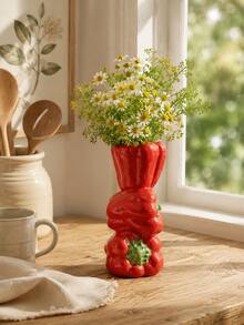 1pc Creative Fruit & Vegetable Vase, Colorful Layered Strawberry, Lemon, Chili Or Garlic Flower Holder, Cute & Quirky Desktop Decor, Suitable For Kitchen, Dining Room, Windowsill, Coffee Bar, Housewarming Gift - Multiple Models - View 11