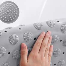 1pc Non-Slip Bathroom Mat, Fan-Shaped Shower Mat With Suction Cups And Foot Massage Bumps, Bathroom Floor Mat, Suitable For Shower Room, Safety Mat For Elderly And Children, Bathroom Accessories - Multicolor - View 12