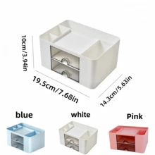 1 buah Kotak Penyimpanan Laci Berlapis-lapis Motif Kelinci Lucu, Wadah Organizer Meja, Cocok untuk Kantor, Rumah, Sekolah, Asrama, Penyimpanan Kosmetik dan Perhiasan, Hadiah Ulang Tahun - MultiWarna - View 12