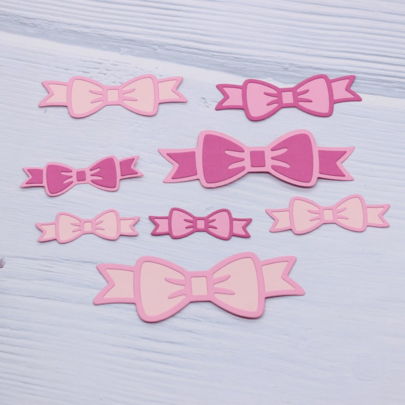 Floral Bowknot Metal Cutting Die, Christmas Bowknot Hairpin Cutting Template, Cutting Stencil For DIY Scrapbooking Embossing Paper, Leather Scrapbooking, And Card Making