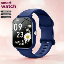 Reloj inteligente unisex con llamadas inalámbricas y alertas de mensajes, podómetro, seguimiento de calorías y distancia, modos deportivos múltiples, control de música, cámara remota, alarma, Body de PC y correa de silicona, batería de 180mAh, carga USB, reloj inteligente multifuncional para teléfonos inteligentes, regalo para vacaciones - Multicolor - Ver 17