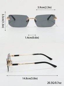 2 Pairs Men's Luxury Metal & Transparent Eyeglasses, Suitable For Daily Use, Study, Reading, TV, Computer …Gamin - Transparent - View 4