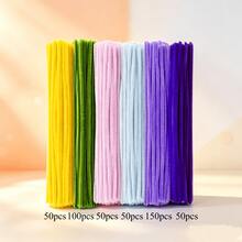 450/626Pcs Purple Pipe Cleaner Flower Making Kit, 450 Fuzzy Chenille Stems, 150 Flower Stamens, 20 Floral Stems, Floral Tape, Wrapping Paper, Ribbon & Video Tutorial, DIY Craft Supplies For Floral Arrangement, Wedding Bouquet & Handmade Gift Projects - Purple Series - View 10