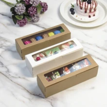 5pcs Transparent Window Gift Boxes, Suitable For Party Favors, Weddings, Birthdays, Holiday Celebrations, Sturdy Cardboard With Clear Lid, Elegant Gift Boxes - Multicolor - View 1