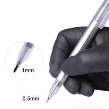 1pc Tattoo Hand-Painted Marker, Embroidery Drawing Positioning Marker, Purple, Double-Ended Marker - View 1