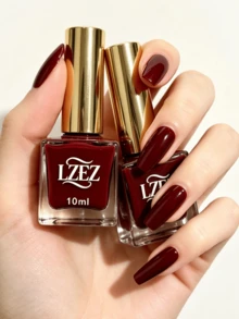 2 Frascos de Esmalte de Unhas à Base de Água - LZEZ - Nova Tampa Dourada 20ml Esmalte de Unhas Descascável de Longa Duração Secagem Rápida Paleta de Cores Suaves Esmalte de Unhas à Base de Água Descascável Secagem Rápida Versátil para Uso Diário - Vinho - Visão 9