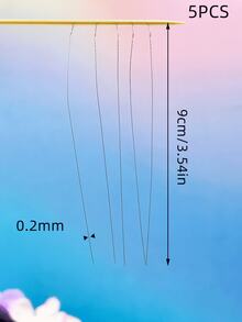 [5pcs/Pack]Threaded Twisted Beading Needles, 0.15-0.7mm 7 Sizes Available, Suitable For Bracelets, Necklaces And Other Beaded Jewelry Making - Threaded Twist Bead Needle - View 13
