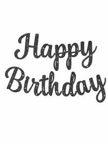 1套亮金 Happy Birthday 橫幅，金色生日派對裝飾，Happy Birthday 標誌，女性生日裝飾，需DIY，Happy Birthday - 查看 9
