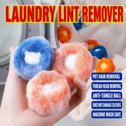 20/12/10/6/3/1pcs Reusable Pet Hair Remover Balls, Suitable For Washing Machine And Dryer, Cute Pet Hair Removal Tool, Suitable For Cat And Dog Owners, Can Remove Hair/Lint From Clothes
