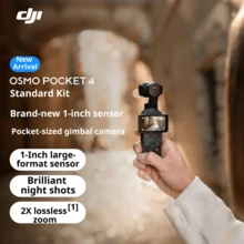 dji 1英吋口袋雲台相機 Pocket 4，3軸機械式增穩，4K 240fps 慢動作，10-Bit D-Log 專業調色，107GB 內建儲存，手持 Vlog 旅行相機，全新僅啟動 - 查看 2