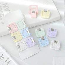 Cute Pastel Multi-Functional Mini Clip With Standable Handle, 55 Sheets Large Capacity Paper Binder Clip, Aesthetic Suspendable Memo Holder & Test Paper Stationery Organizer Student Document Folder Paper Clip Office Book Clip Card Clip Binder Clips Bulldog Clips Back To School - Sets - View 13