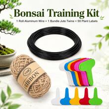 Bonsai Training Kit, Aluminum Wire Roll + Jute Rope + 50 Colorful Plant Labels, Gardening Plant Shaping Tool Set - Garden Tools - View 7