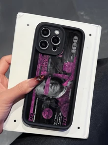 1件裝黑色復古美鈔簡約個性化TPU防震全包覆手機殼，適用於Apple 17 16 15 14 13 12 11 Pro Max Air及Series系列 - 彩色 - 查看 2