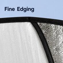 Silver Reflective Heat-Insulating Sun Shade Cover For Car Steering Wheel, Anti-Burn And Anti-UV Protection For Summer, Foldable And Portable Storage, Black Fine Edging, Suitable For Most Sedans And SUVs For Daily Parking Use - Steering Wheel Sun Visor - View 6