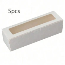 5pcs Transparent Window Gift Boxes, Suitable For Party Favors, Weddings, Birthdays, Holiday Celebrations, Sturdy Cardboard With Clear Lid, Elegant Gift Boxes - Multicolor - View 12