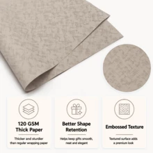 4pcs 4-Color Embossed Solid Color Wrapping Paper, Premium Cool & Warm Tone White Series Wrapping Paper, 44.5*76.2cm (17.5*30in), 120g Thickened Matte Premium Christmas Gift Wrapping Paper, Suitable For DIY Bouquets, Gift Boxes, Birthdays, Weddings, Parties And Holiday Packaging - SY-eFGH - View 5