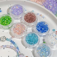 300顆 3mm 彩色亮面奧地利水晶圓珠，散珠，適用於珠寶製作、手鍊、項鍊、耳環、手工飾品 - 彩色 - 查看 4