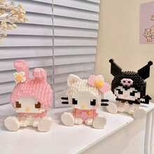 Sanrio Mini Building Blocks Doll Series Display - Approx. 400pcs Cartoon Character Building Blocks, Collectible, Great Birthday Gift, Indoor Decoration, Home Decor, Cute Style Building Blocks, Anime Character Model Gift, Birthday Gift, Carnival Prize, Back To School Gift, Etc. - Multicolor - View 2