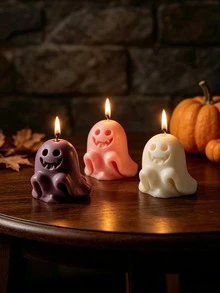 Halloween Spooky Ghost Candle Silicone Mold, Soft And Easy To Demold, Suitable For Candle Making, Especially Scented Candles, DIY Candles, Soap, Halloween Home Decor And Holiday Gift Mold - Ghost Mold - View 3