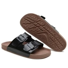 Unisex Adjustable  Sandal, Plain, Casual - Black - View 3