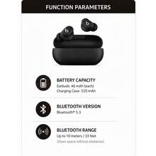 Beats Solo Buds True Wireless Bluetooth Mini In-Ear Earbuds, Stereo Bass Dalam, Pengisian Cepat USB-C, Earphone Olahraga Ringan untuk iPhone Android dan Kebugaran Sehari-hari - View 4