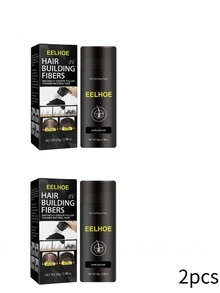 EELHOE 1/2/3 Pcs Dark Brown Hair Building Fibers - Instant Volumizing Thickening Powder With Natural Keratin, Hairline Concealer Fill-In Fibers For Thinning Hair, Strong-Hold Static Cling, For Men & Women, Perfect For Daily Use, Parties & Weddings - Rust Brown - View 14