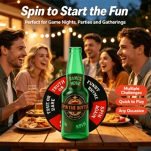 Party Beer Bottle Spinning Game, Truth Or Dare, Multi-Player Interaction, Suitable For Parties, Team Building, Christmas, Halloween - Multicolor - View 2