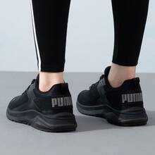 PUMA Electron E Comfortable Lightweight Mesh Fabric Shock-Absorbing Non-Slip Wear-Resistant Breathable Low-Top Running Shoes Unisex - Black - View 3