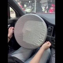 2件組高品質汽車方向盤遮陽罩,16.54英吋聚酯纖維通用款,儀表板擋風玻璃隔熱保護罩,防燙車內配件 - 汽車方向盤遮陽罩 - 查看 14