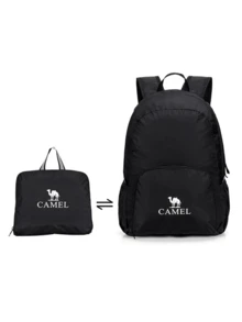 CAMEL CROWN Leisure Sports Backpack Outdoor Cycling Hiking Mountaineering Bag Lightweight Travel Backpack - Black - View 1