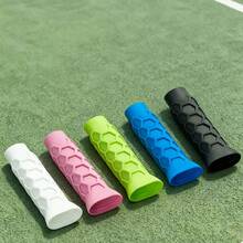 Non-Slip Silicone Tennis Racket Grip Cover, Shock-Absorbing Honeycomb Grip Sleeve, Enhanced Control And Comfort - Multicolor - View 4