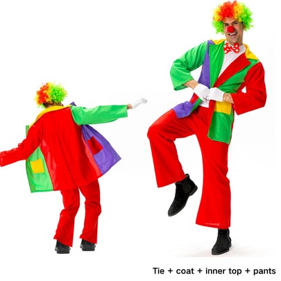 Clown Cosplay Costume Stage Performance Suit Carnival Party Clown Clothing ﻿