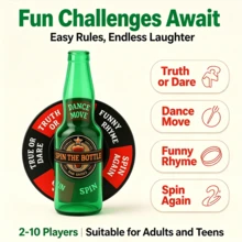 Party Beer Bottle Spinning Game, Truth Or Dare, Multi-Player Interaction, Suitable For Parties, Team Building, Christmas, Halloween - Multicolor - View 3