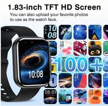 NcmRyu Set Jam Tangan Pintar Olahraga + Earphone, Layar HD 1,83 Inci, Jam Tangan Pintar Unisex, Baterai 260mAh, Senter Luar Ruangan, Berbagai Mode Olahraga, Jam Tangan Pintar Multifungsi, Jam Tangan Pintar Gaya Olahraga Kompatibel dengan Android dan iOS - View 5